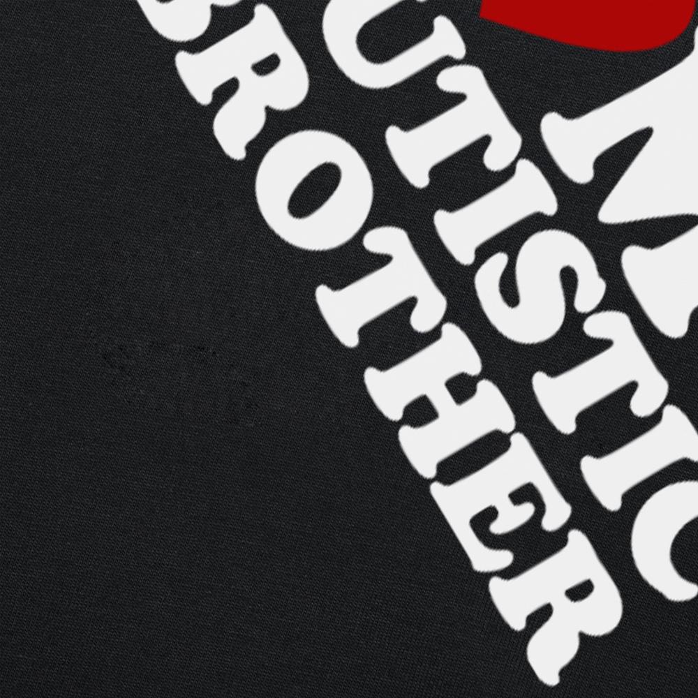 I Love My Autistic Brother I Heart My Sister T Shirt Humor Autism Gift T-shirts For Men Women 100% Cotton Soft  Tee Tops