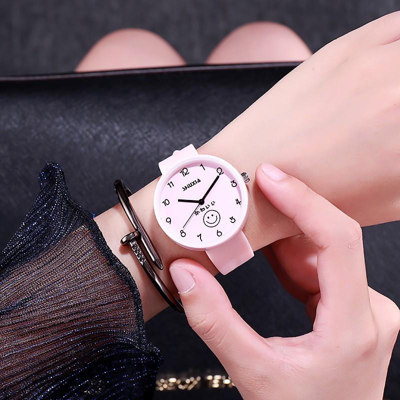 Cute Fashion Candy Color Jelly Waterproof Silicone Children'S Watch Female High School Student Simple Trend Watch