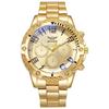 Big Dial Men Quartz Watches Gold Wristwatch Creative Men's Business Watches  Business
