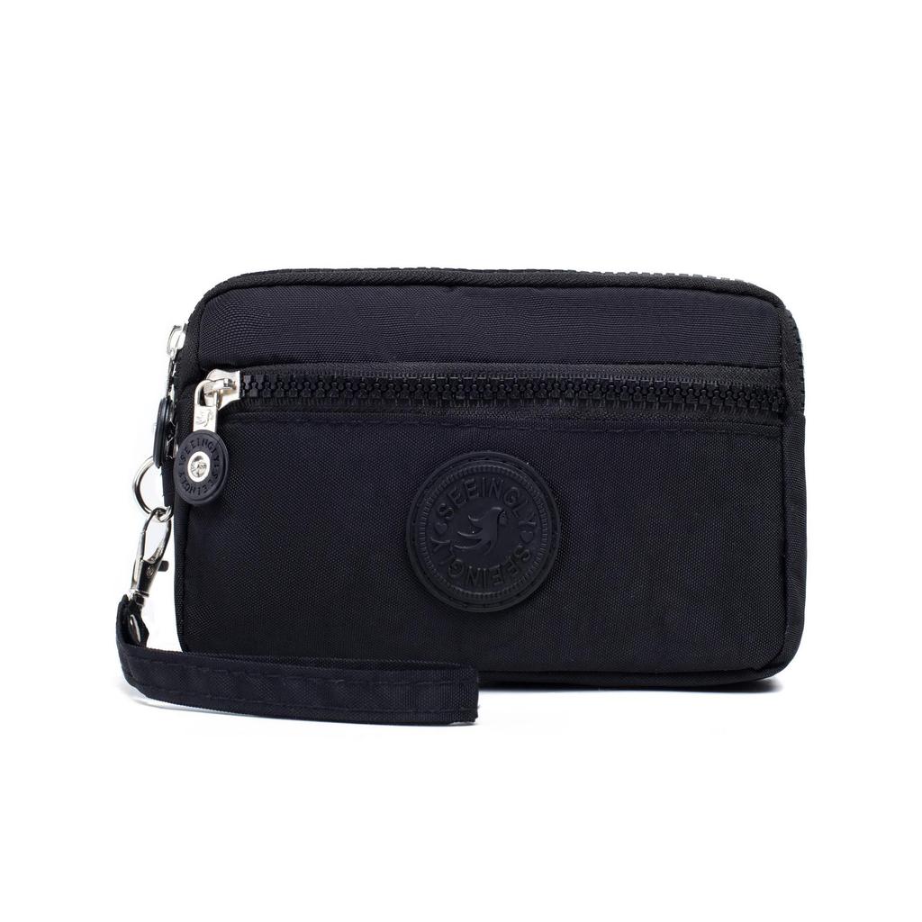 New women nylon large-capacity wallet girl waterproof mobile phone bag men coin purse