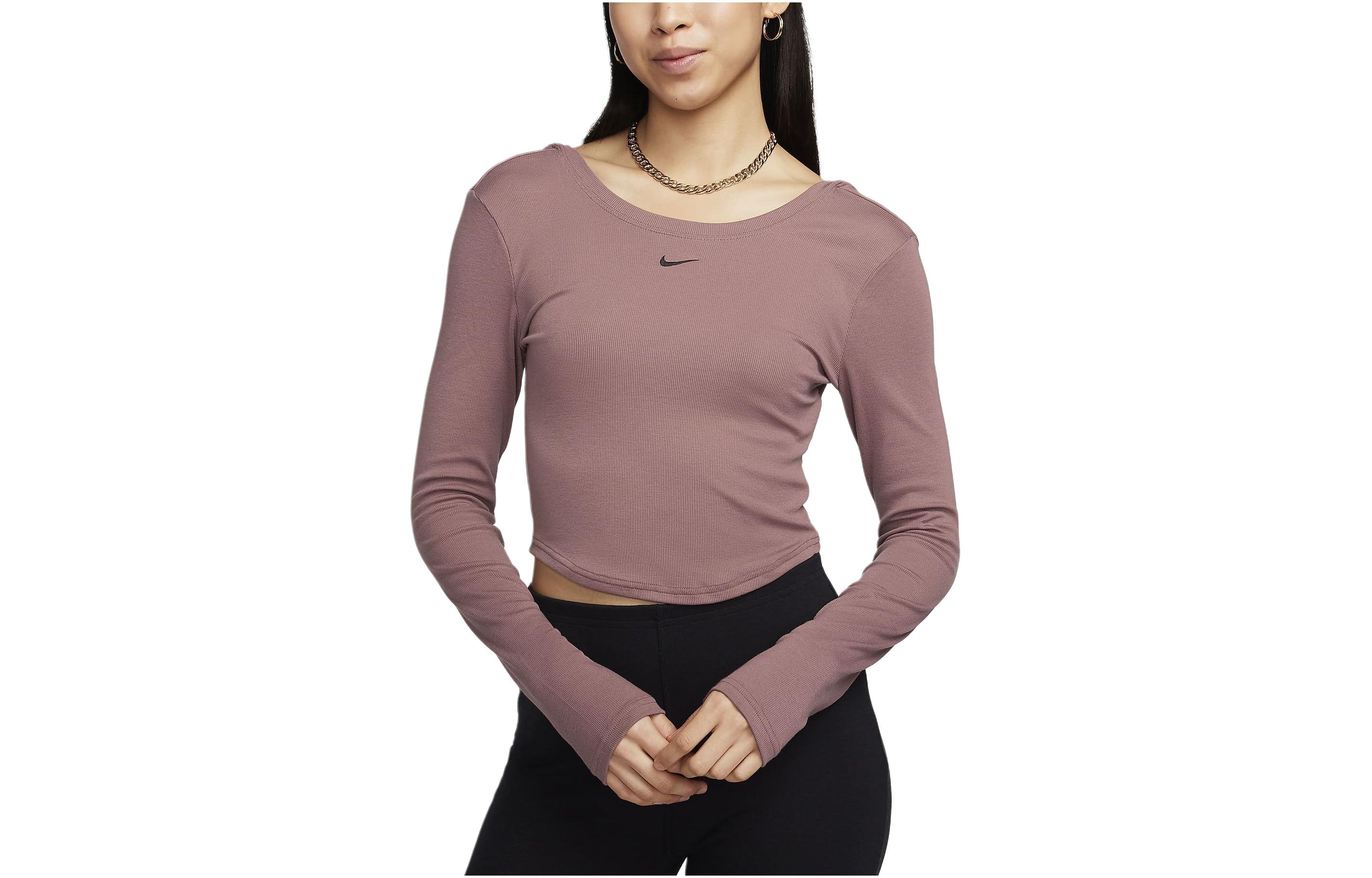 Nike T Shirt Women s Smokey Mauve Red FN3662-208 L