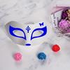 4 Pcs White Hand-Painted Halloween Face Masks Embryo Colored DIY Childrens Decorative Set