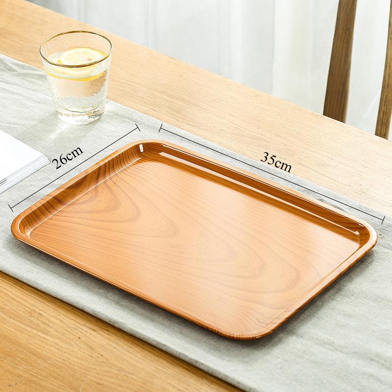 Plastic Square Tray Plate Multifunctional Design Grain Dried Fruit Cake Coaster Plate Kitchen Decorative Plate House Tableware