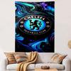 Chelsea Football Club Logo Design Patterned Tapestry Home Decor, Suitable for Bedroom and Living Room, Gift