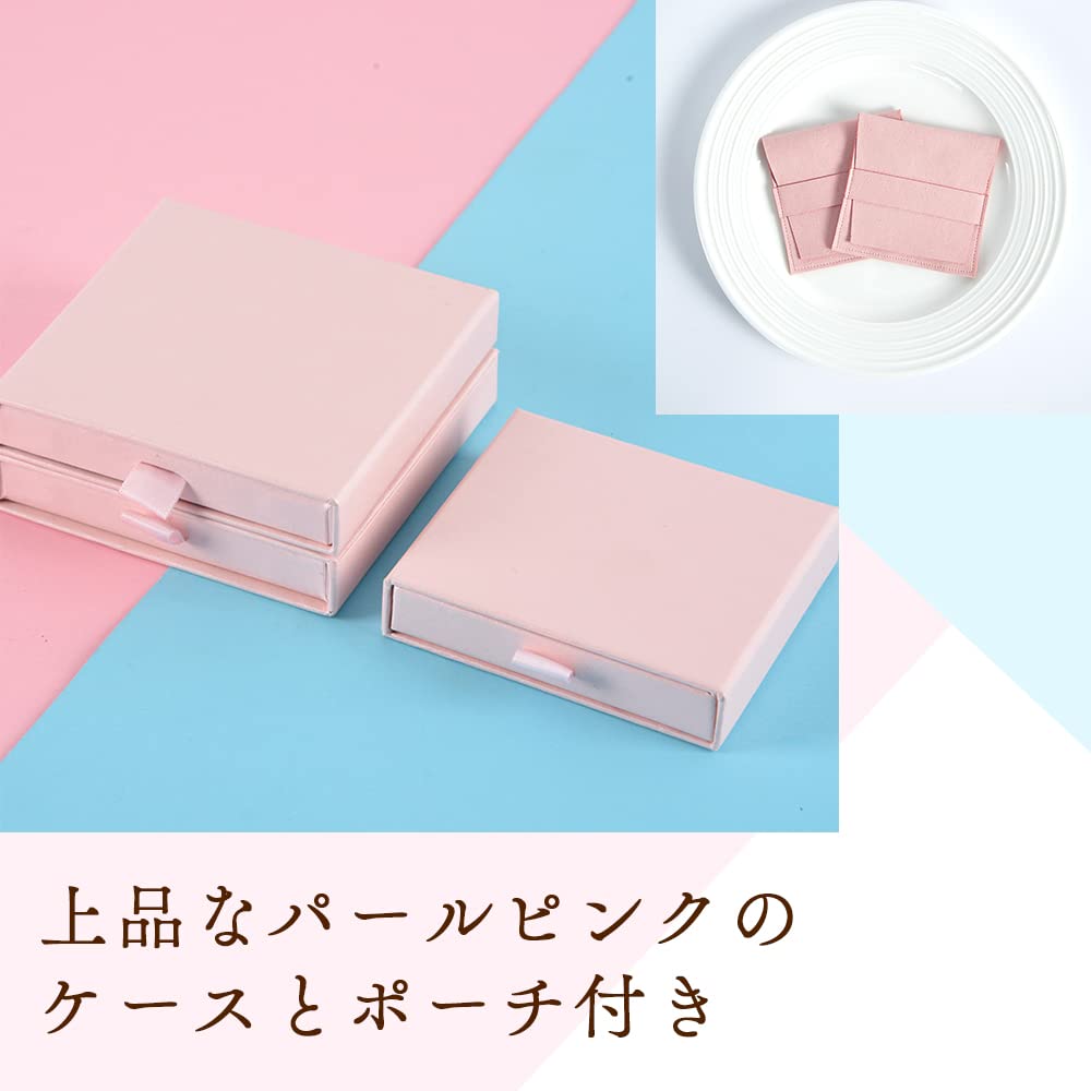 Necklace for Heart Design Natural 925 Heart Gift Jewelry Pouch Heart Shape [Angel's Closet] Women, Pendant, Stone, Zircon, Heart, Silver,