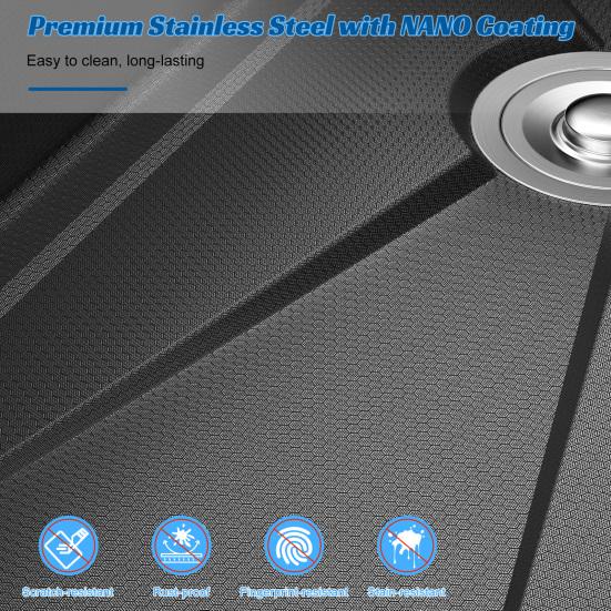 Multifunctional Kitchen Sink Top-Mount Sink 30 Inch Drop In Single Bowl Stainless Steel Black Workstation with Accessories (29.5" X 17.7")