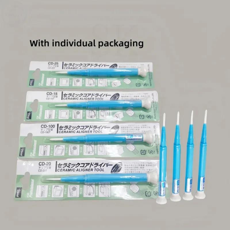 1/4pcs Ceramic Cross Screwdriver Set Mode: CD-15/20/25/100 Flat Point Slotted Screwdriver For High Frequency Circuit Adjustment