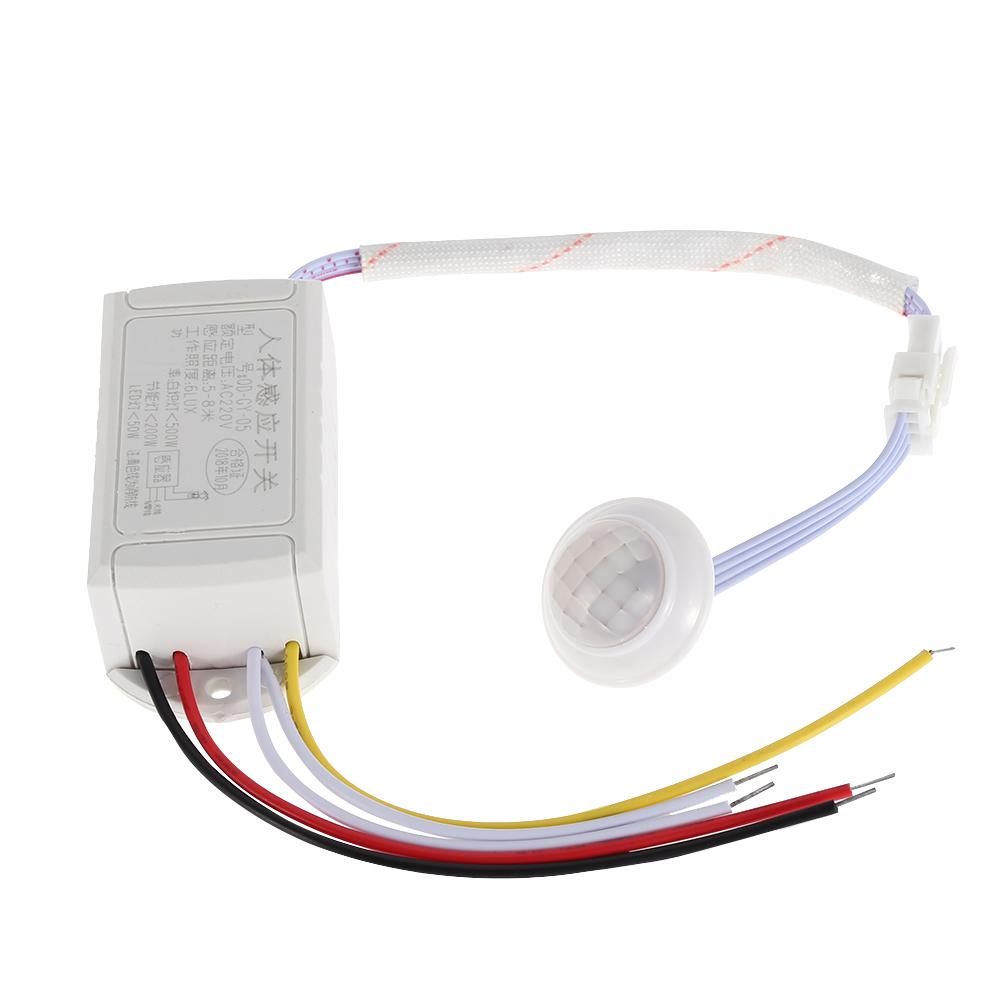 220V Mini Adjustable Infrared Sensor Human Body Induction Switch for Light Lamp