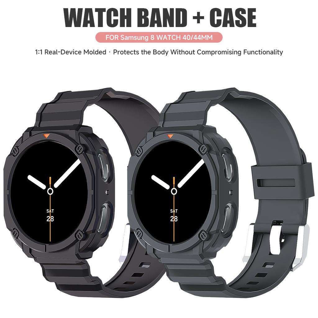 TPU Strap Case For Samsung Galaxy Watch 8 40mm 44mm Band Bracelet Wristband Galaxy Watch 8 TPU Protect Cover Integrated