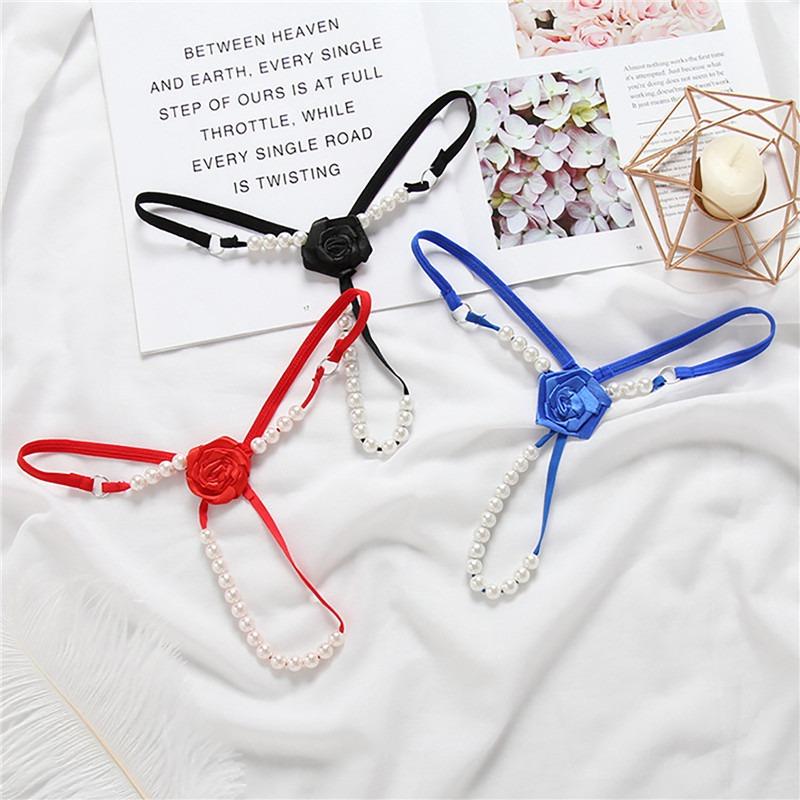 WEIRDO Lenjerie sexy pentru femei Imbracaminte erotica sexuala Perle Masaj Chiloți pentru dama Cu margele G-String Babydoll Bikini Tanga