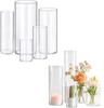 Cylindrical Glass Flower Vase for Wedding and Home Décor