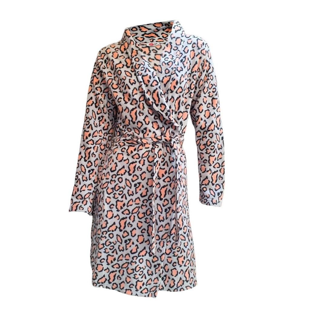 

Ciciten 22306 Зимний флисовый женский халат с карманом и узором S разноцветный