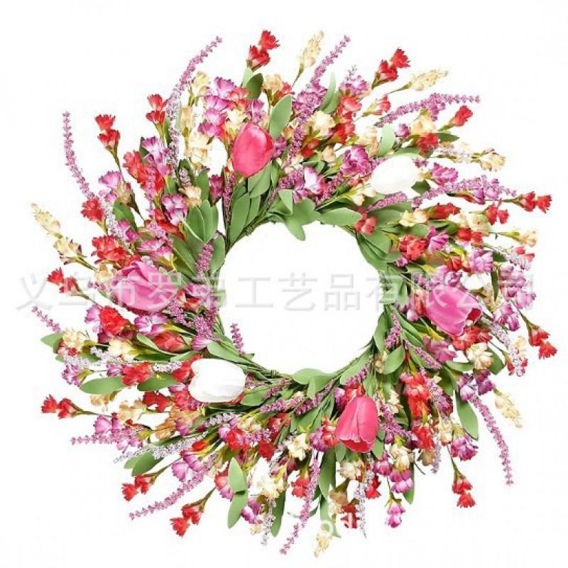 Artificial Flower Wreath Easter Valentines Day Hotel Restaurant Door Decorations
