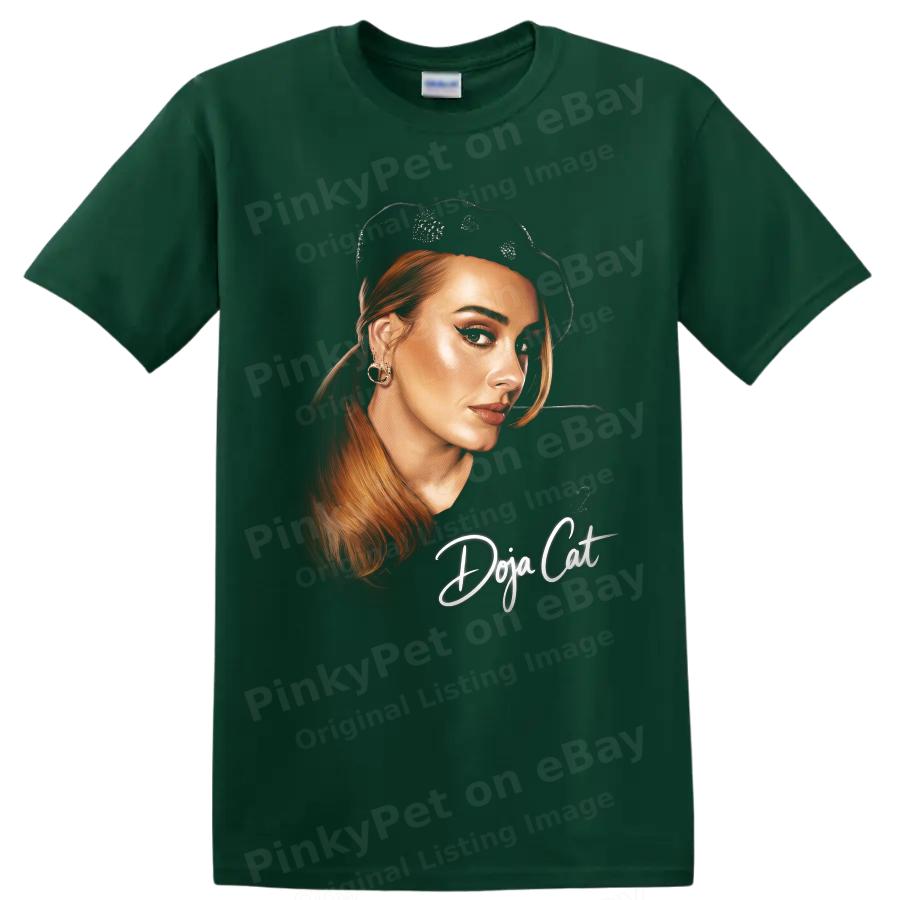 Doja Cat Portrait Music Fan T Shirt Pop Star Graphic Black Tee Gift Artist