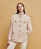 Ava Molli Slub Tweed Half Jk (Ivory)