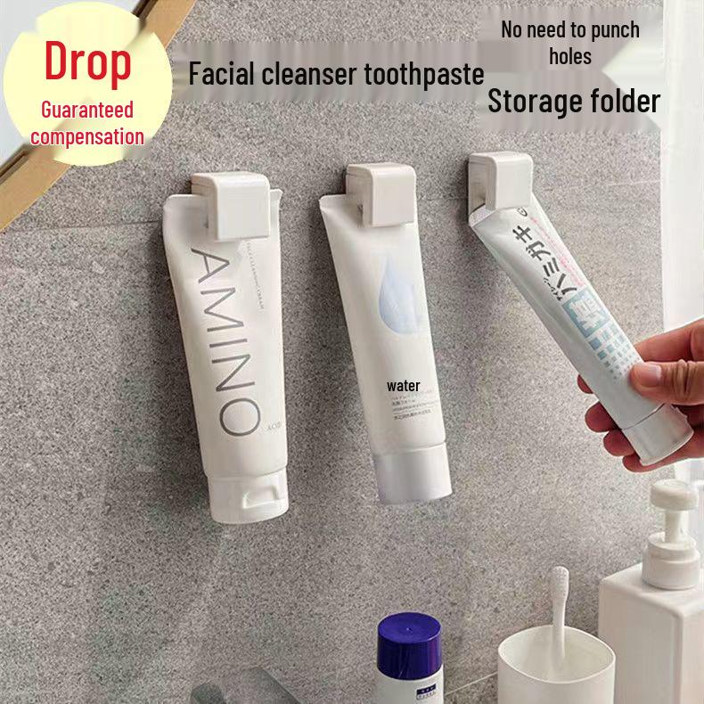 

Японский зажим для зубной пасты: Настенный крючок и держатель для ванной комнаты без сверления для зубной пасты и средства для умывания