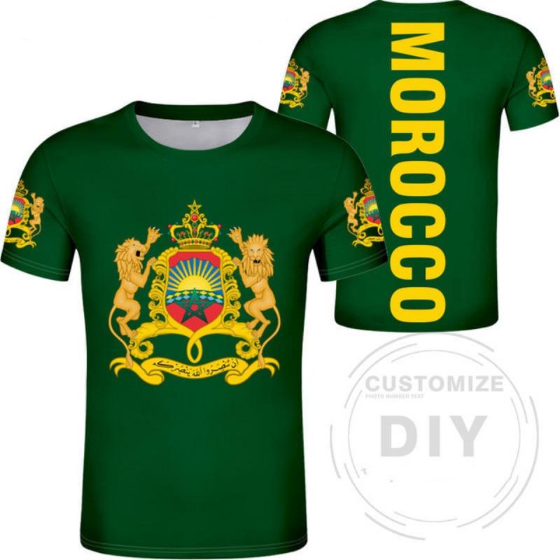 Morocco Flag National Emblem Tshirts 3D Print T-Shirt Summer T Shirt Fashion Kids Casual Boy Girl Unisex Round Neck Tees TShirt