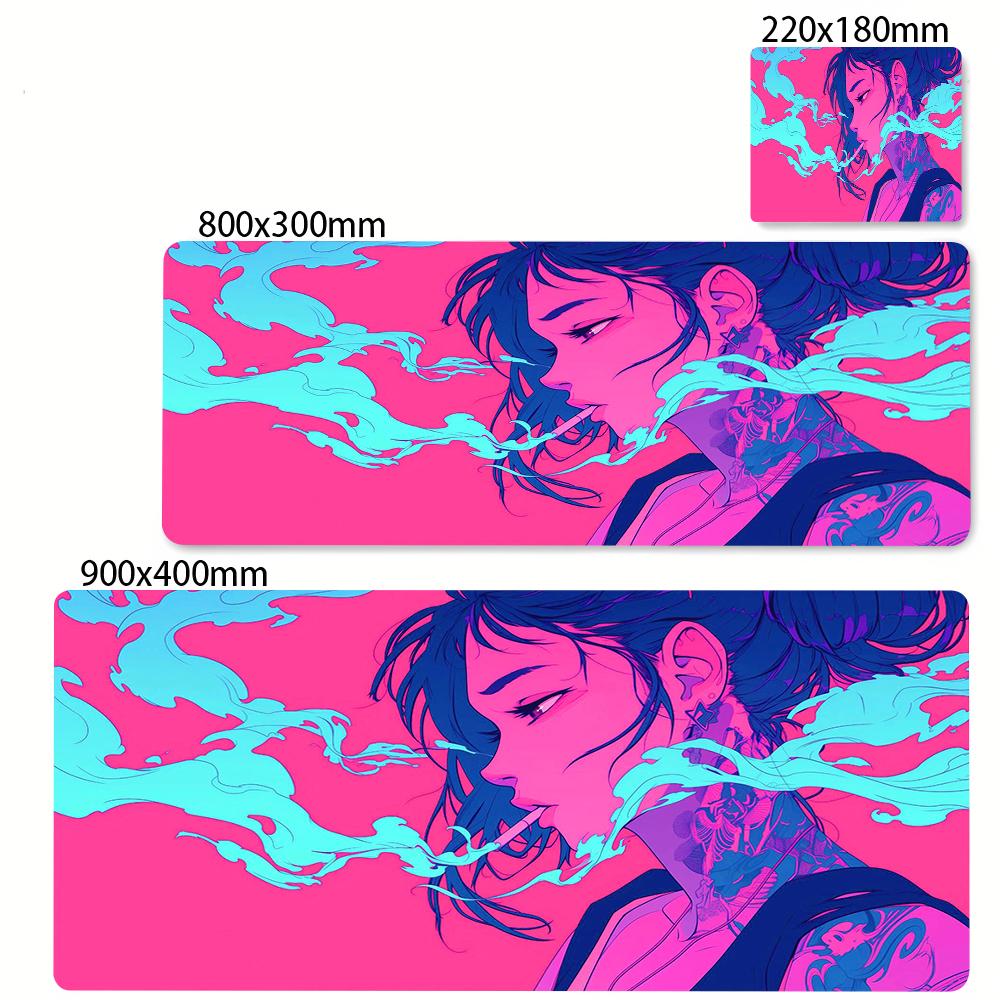 50x100cm Gaming Mousepad Anime Girl Mouse Pad Pc Accessories Keyboard Mat Rubber Anti slip Deskmat Household Desk Protector Mats
