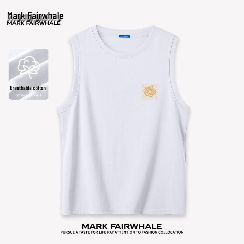 Mark Fairwhale Men s PMK Tiger Head Loose Fit Cotton Sleeveless T-Shirt M