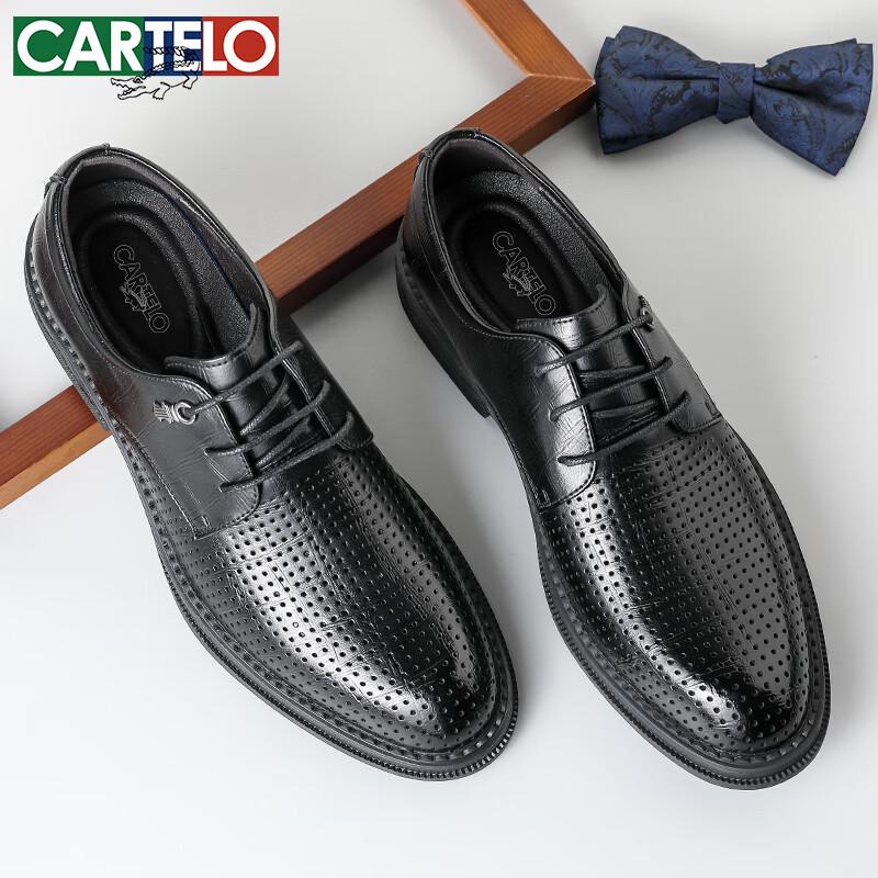 CARTELO Men s Business Leather Derby Shoes EU 41