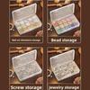 Transparent Plastic Earring Storage Box with Multiple Compartments and Anti-Oxidation Feature