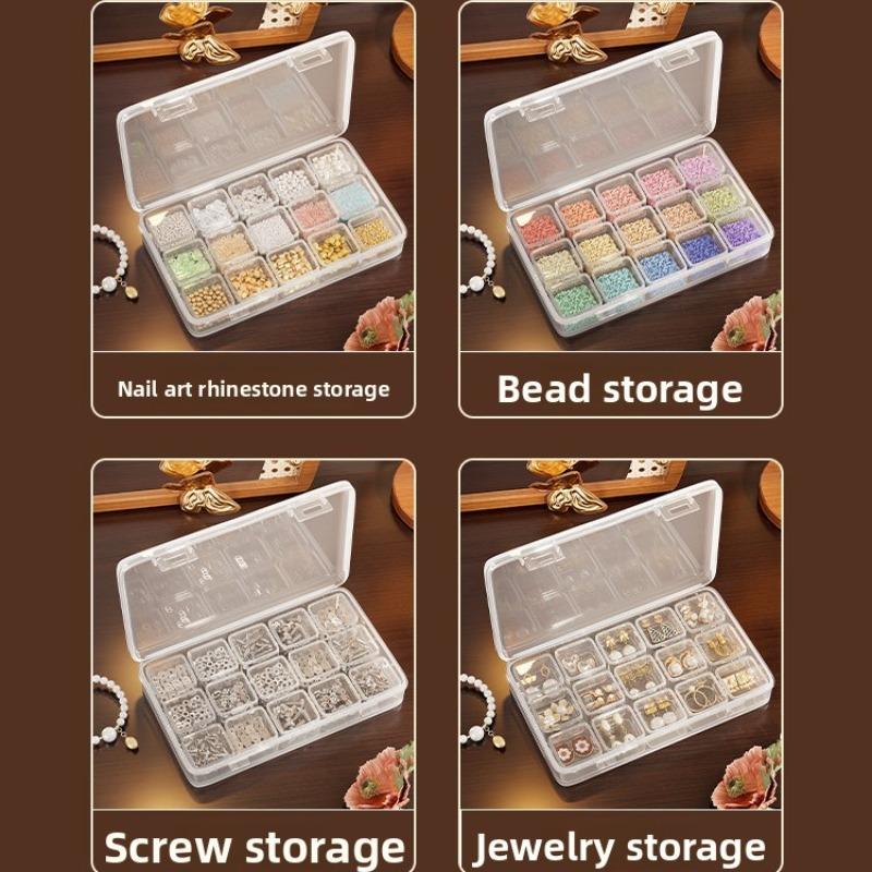 Transparent Plastic Earring Storage Box with Multiple Compartments and Anti-Oxidation Feature