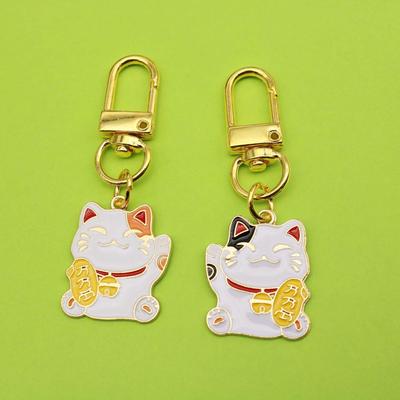 Lucky Cat Keychain Charm for Students - Kaki Kaki Ru Yi Bag Accessory
