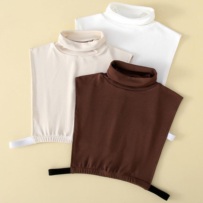 Weich und Bequem Damen Half Top Kragen Eleganter Nackenwärmer für Alle Jahreszeiten Trendiger Damenkragen Rollkragen