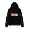 One Piece Roronoa Zoro Hoodie, Double Side Sleeve Japanese Text Printed Pullover Hooded Sweatshirt Anime Long Sleeve Streetwear Hoodie