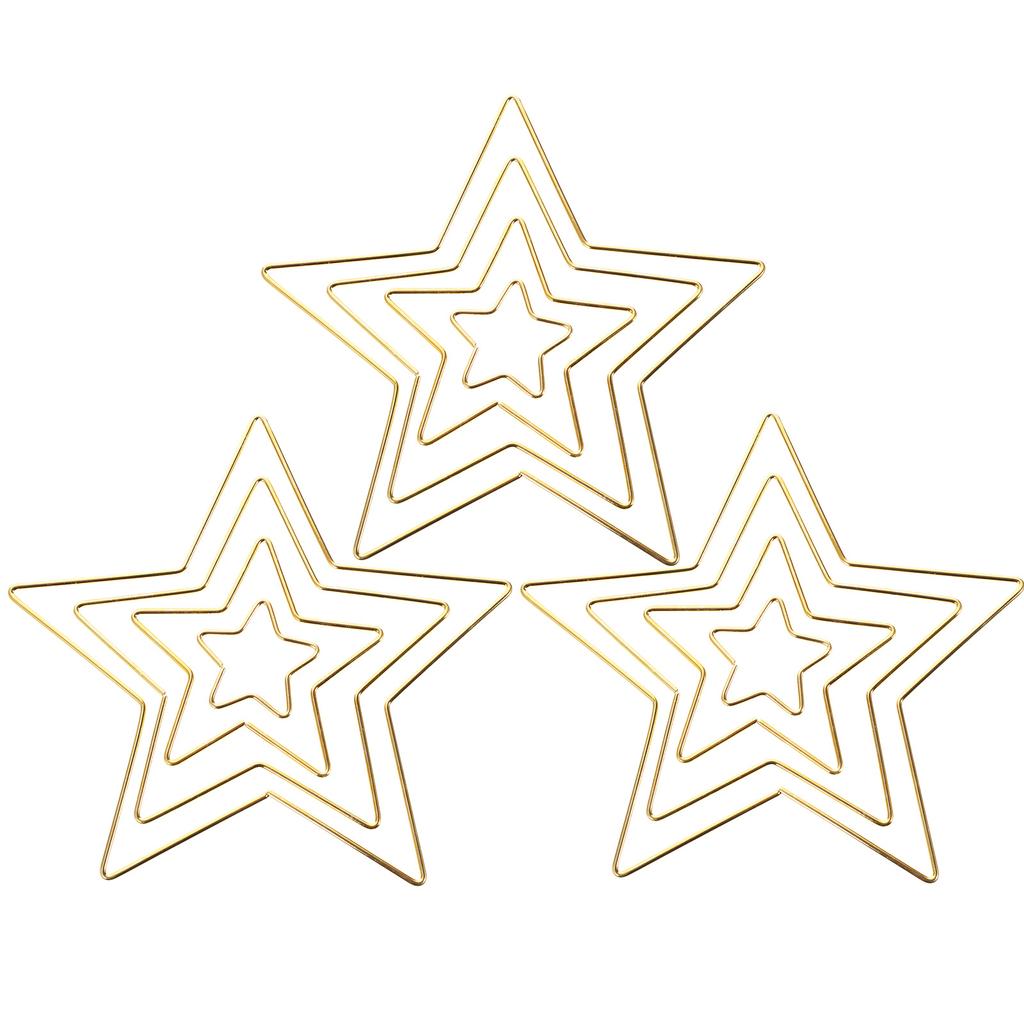 12 Stück Girlande Pentagramm Eisenkreis Metallreifen für Basteln DIY Kranzringe Zubehör Traumfängerförmig