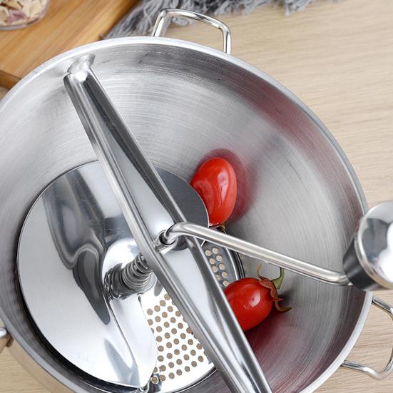 Potato Mud Mill Stable Structure 360 Degree Rotation Ergonomic Design Rotary with Long Handle Grinding Stainless Steel