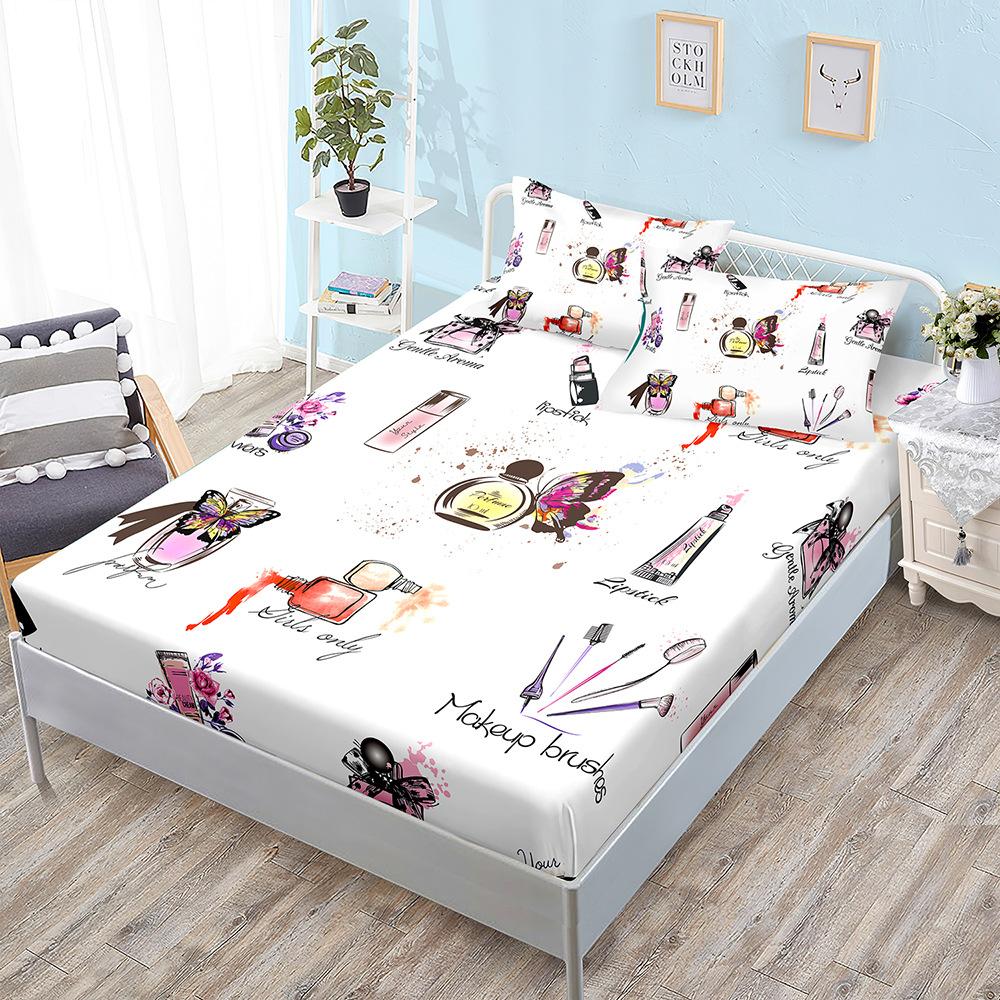 Simple Wind Dinosaur Butterfly Three-Piece Mattress, Mattress Cover Kit, Mattress Protective Cover