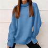 Women's Fashion Solid Color Long Sleeved Round Neck Pullover Casual Sweatshirt Top