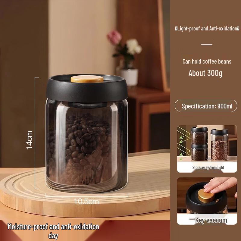 900ml Vacuum Sealed Coffee Storage Canister