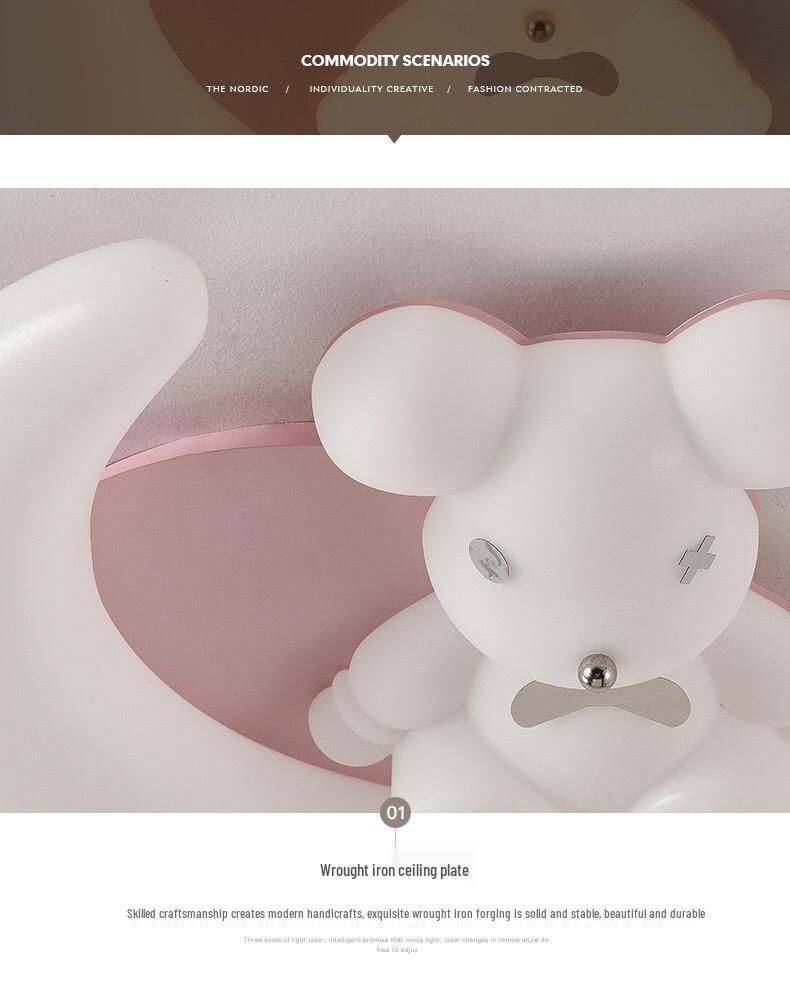 Modern Minimalist Children's Cartoon Ceiling Light for Bedroom