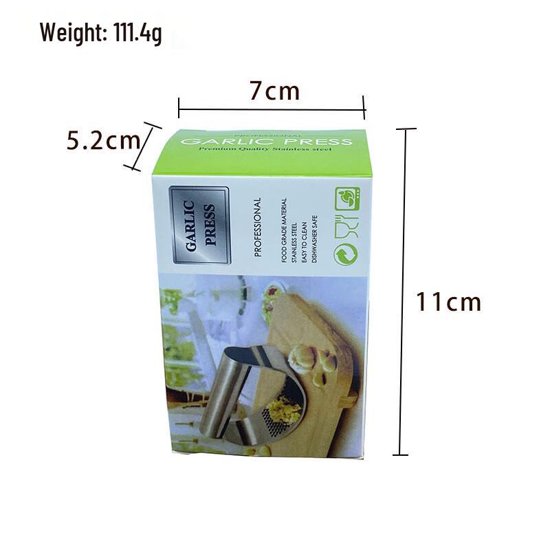 

ZISIZ Manual Stainless Steel Garlic Press Set