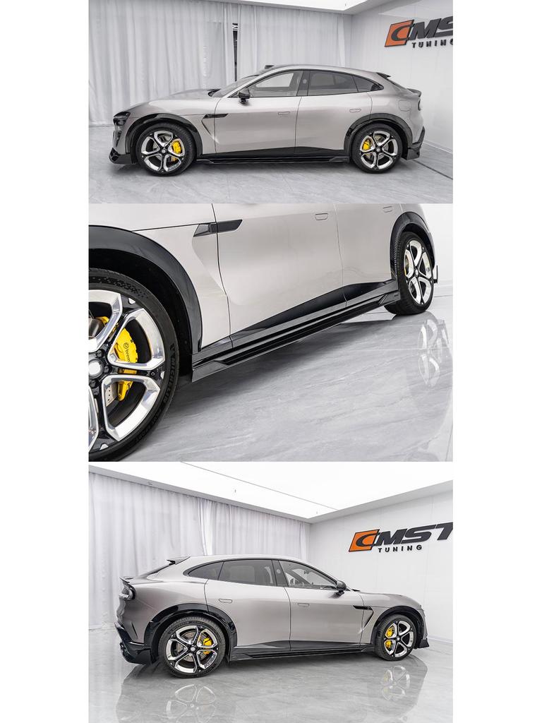 YU7 CMST Style Full Body Kit: Front Lip, Rear Lip, Side Skirts & Tail Wing in Bright Black ABS