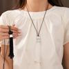 Lange Kordel Anhänger Halsketten Stein Runde Perle Pullover Kette Party Schmuck Geschenk