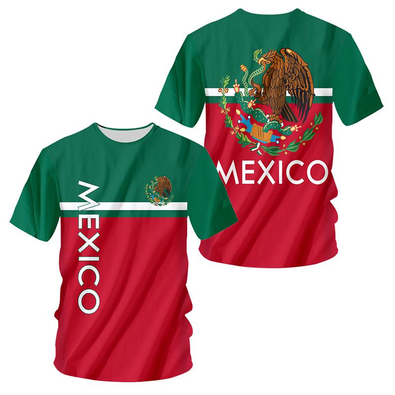 Mexiko Flagge T-shirt 3d Druck Männer Fußball Jersey Sport Top Mode Übergroßen Sommer Mann T-shirt Harajuku Kinder Kurzarm