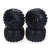 ZD Racing 4PCS 125MM 1/10 Monster Truck Tire Rubber Rocks Tyres 12mm Wheel Hex for RC Crawler Axial Traxxas Tamiya Kyosho