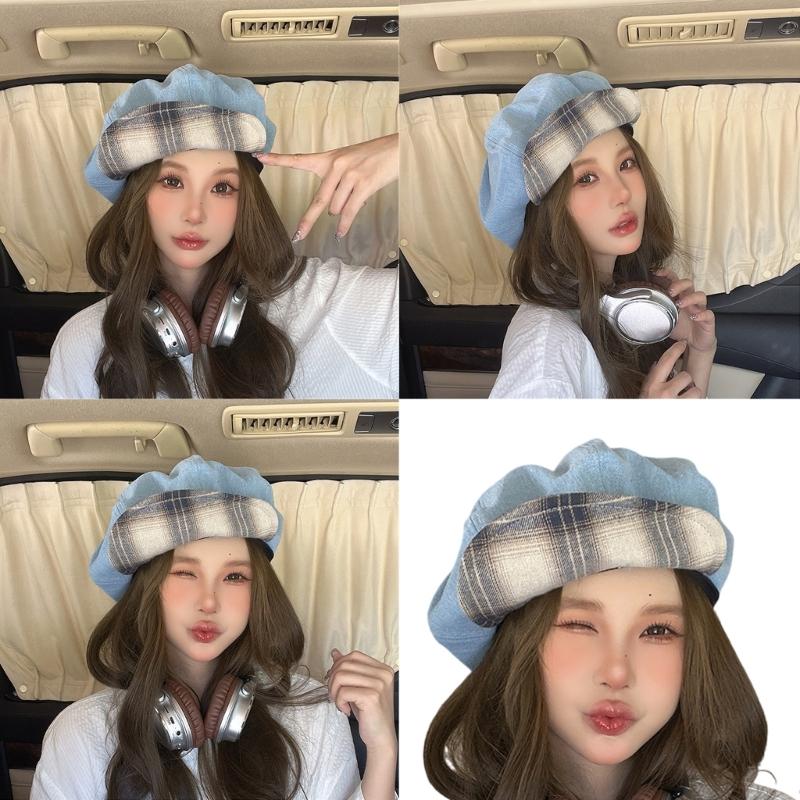 Trendy Painter Hat Oversized Fashion Hat British Beret for Dating Photography Cabbie Headwear Painter Hat