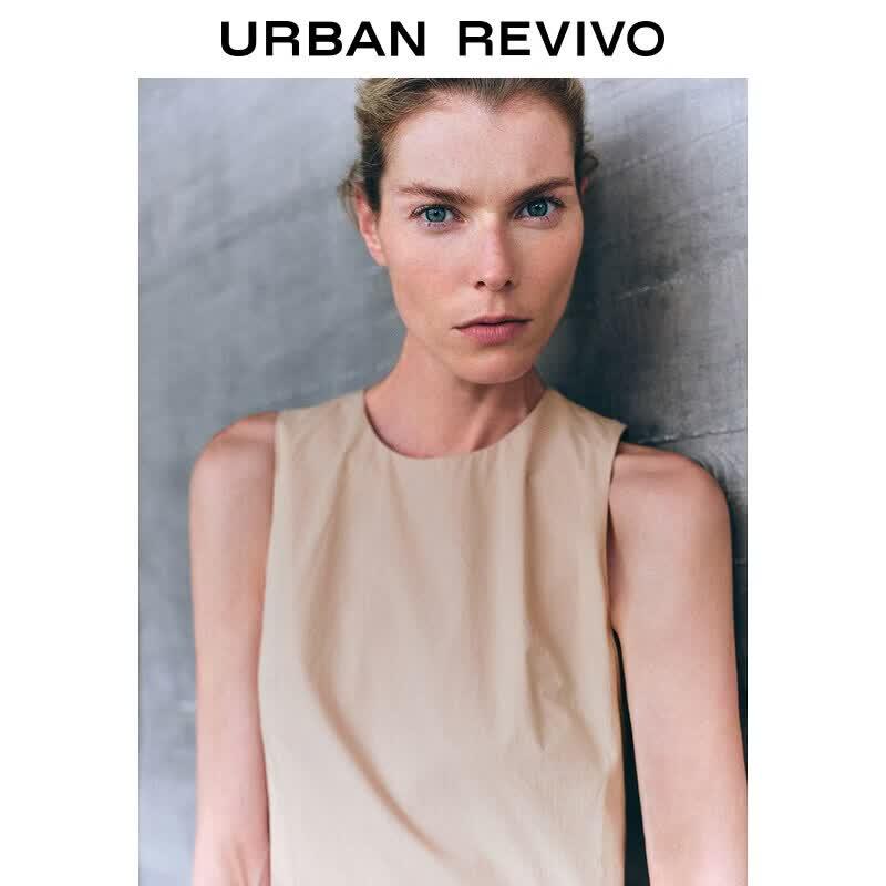 UR Women's Pleated Sleeveless A-line Dress