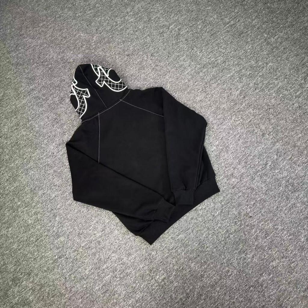 American Trend Unisex Fleece-Lined Streetwear Hoodie with Embroidered Logo - Loose Fit Zipper Jacket for Autumn/Winter