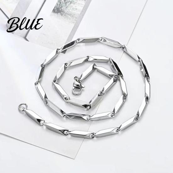 Stylish No Pendant Necklace Men's Chain with Mobius Ring Thin