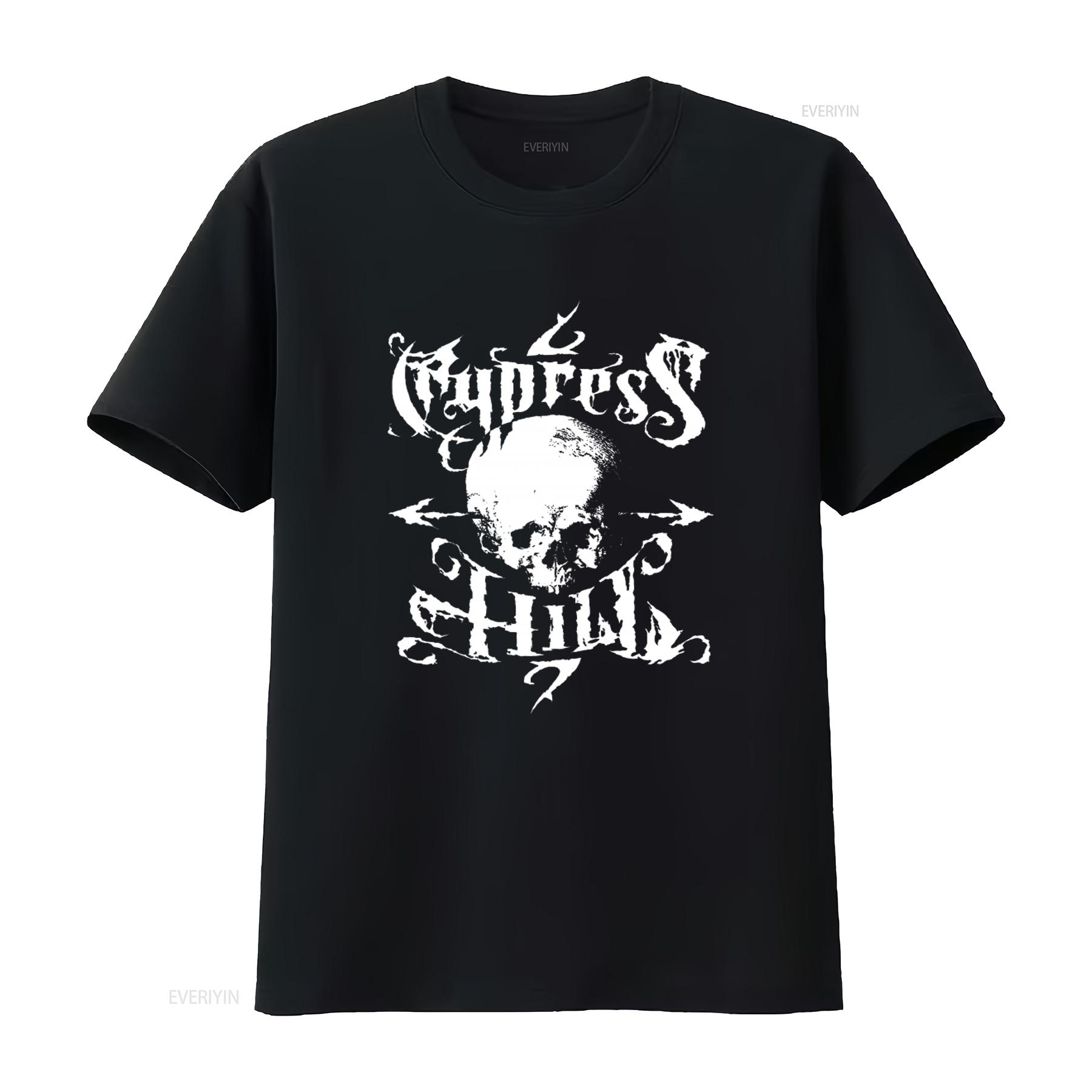 

Cypress Hill Skull Print T Shirt for Men Rap Rock Style vintage Washed fashion designer clothes graphic Unisex Comfortable 4XL