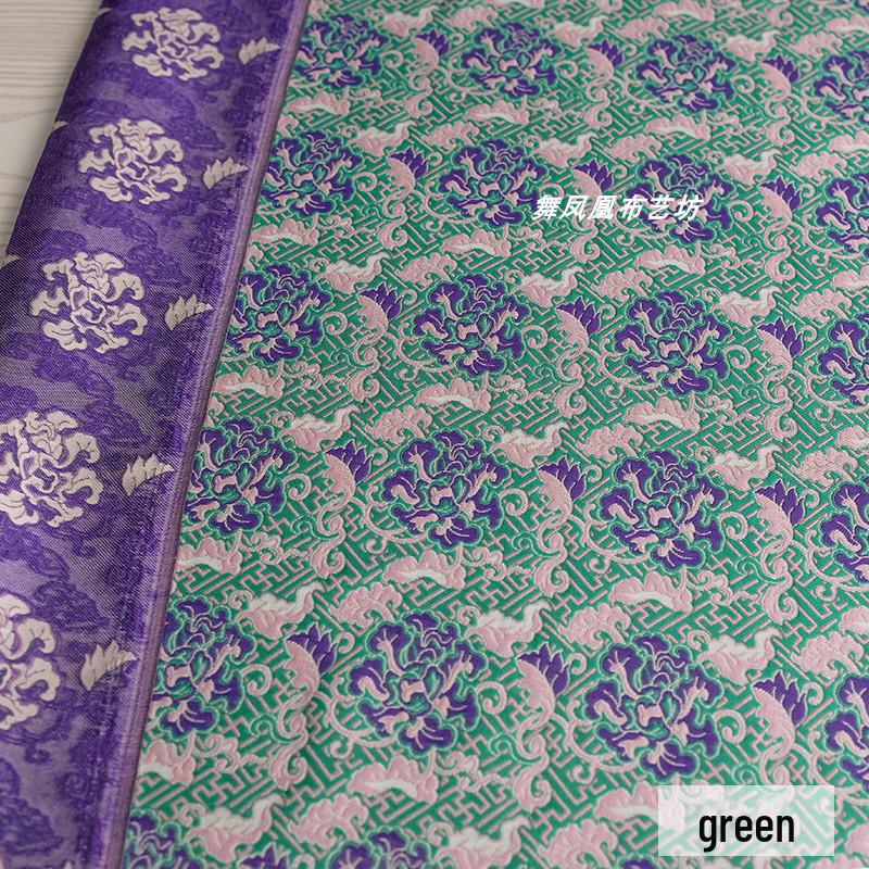 Tkanina płaszczowa z brokatu jedwabnego w stylu Yang Mi Peony Jacquard