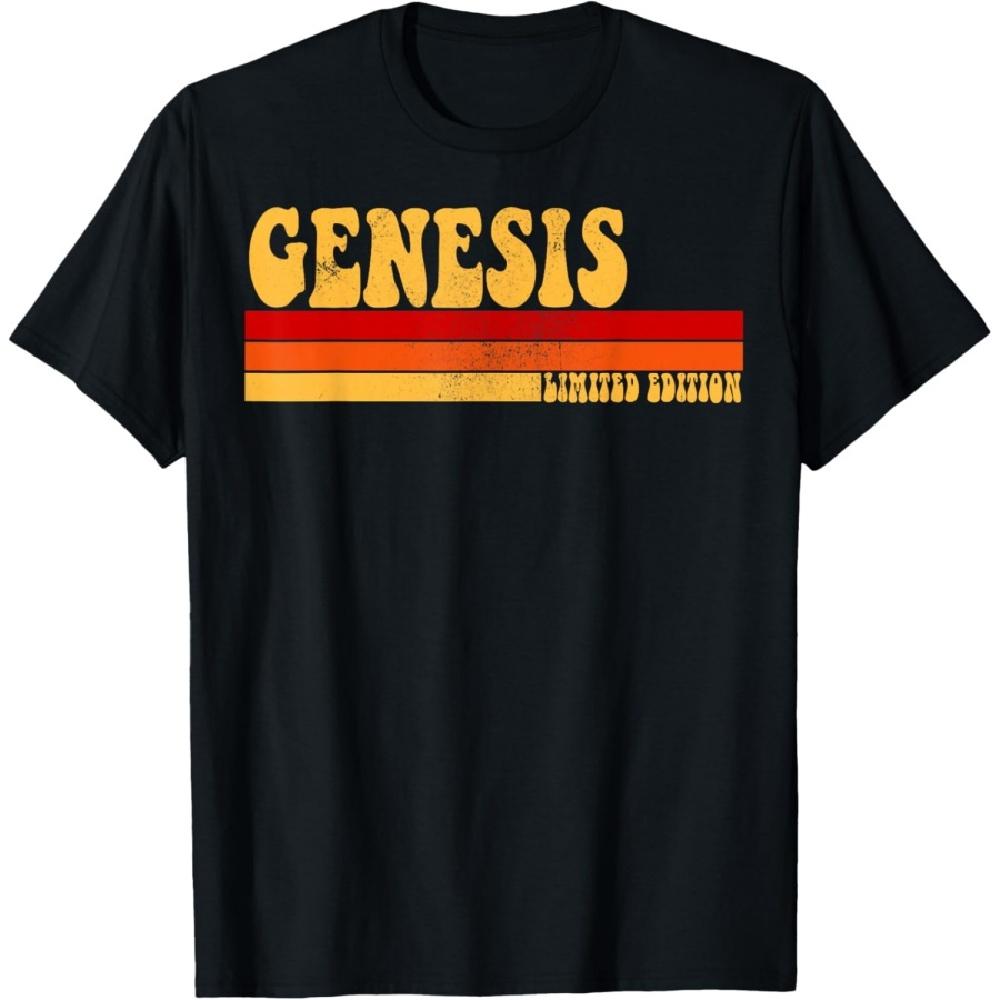 GENESIS Название Персонализированная Идея Мужская Ретро Винтажная Футболка GENESIS S