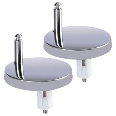 2 charnières de fixation supérieures rondes pour abattant de toilette, en acier inoxydable, universelles, à dégagement doux et rapide, pièces de rechange