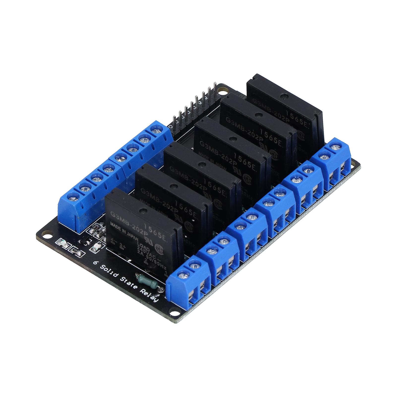 

Solid State Relay Module 6 Channel High Voltage Trigger DC Control Electrical Equipment with Fuse