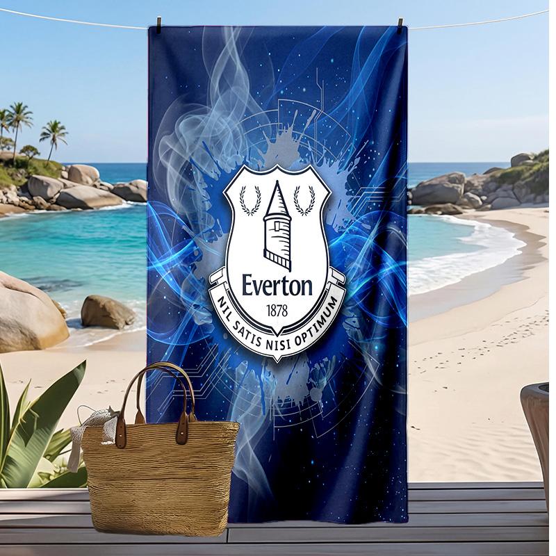 Asciugamano da Spiaggia con Stampa del Football Club Everton, Asciugamano Grande Morbido ad Asciugatura Rapida per Spiaggia Campeggio Nuoto